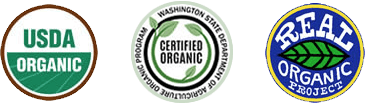 USDA Organic | Certified Organic | Real Organic badges